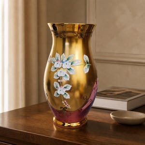 24 K Gold Murano Vase - Etsy