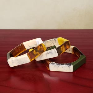 Set of 3 Lucite Bracelets