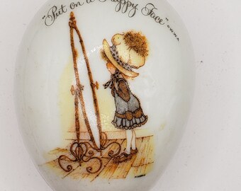 Holly Hobbie Porcelain Trinket Box Put on a Happy Face