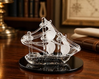 USS Constitution Glass Art by Mayflower Glass Ship in Bottle - Etsy