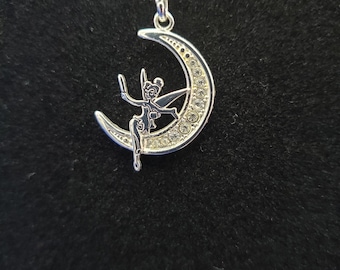 Disney Tinker Bell Silver-plated Pendant and Chain Believe