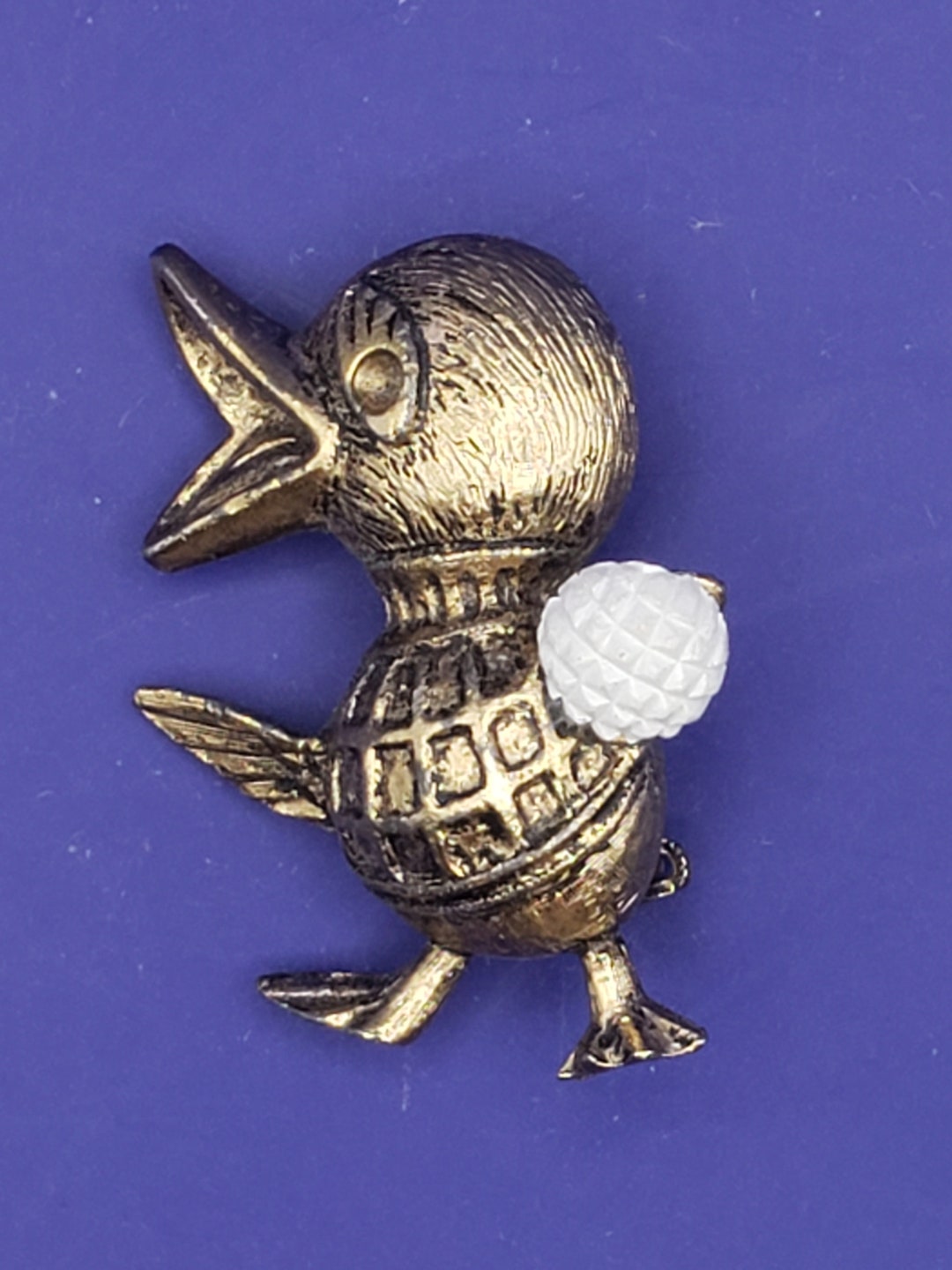 Vintage Golf Birdie Pin Brooch Etsy