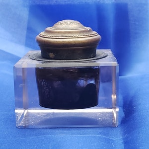 Vintage Glass Inkwell