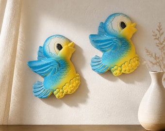 Pair of Vintage Chalkware Birds - Miller Studio Inc