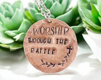 Christian Necklace for Women, Scripture Necklace, Religious Jewelry, Inspirational Necklace, Bible Verse Necklace, Worship Necklace, Gift