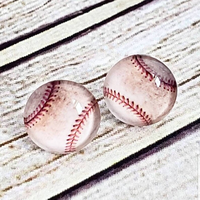 Game Day Earrings Vintage Baseball Earrings Sport Earrings Baseball Mom I Love Baseball Baseball Gift Small Earrings Baseball Jewelry