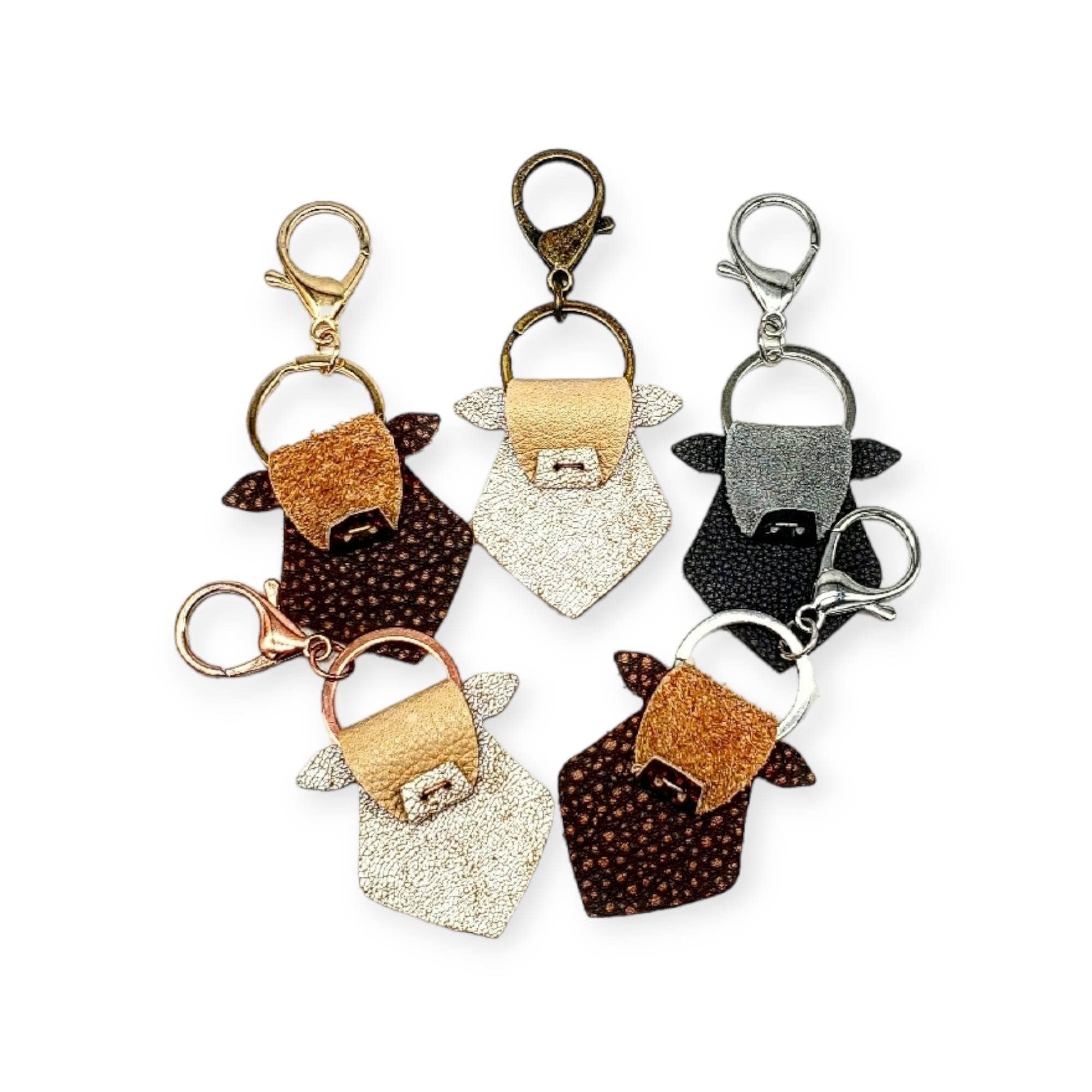 Highland Cow Yellow Leather Keyring For Men And Women By Yoshi