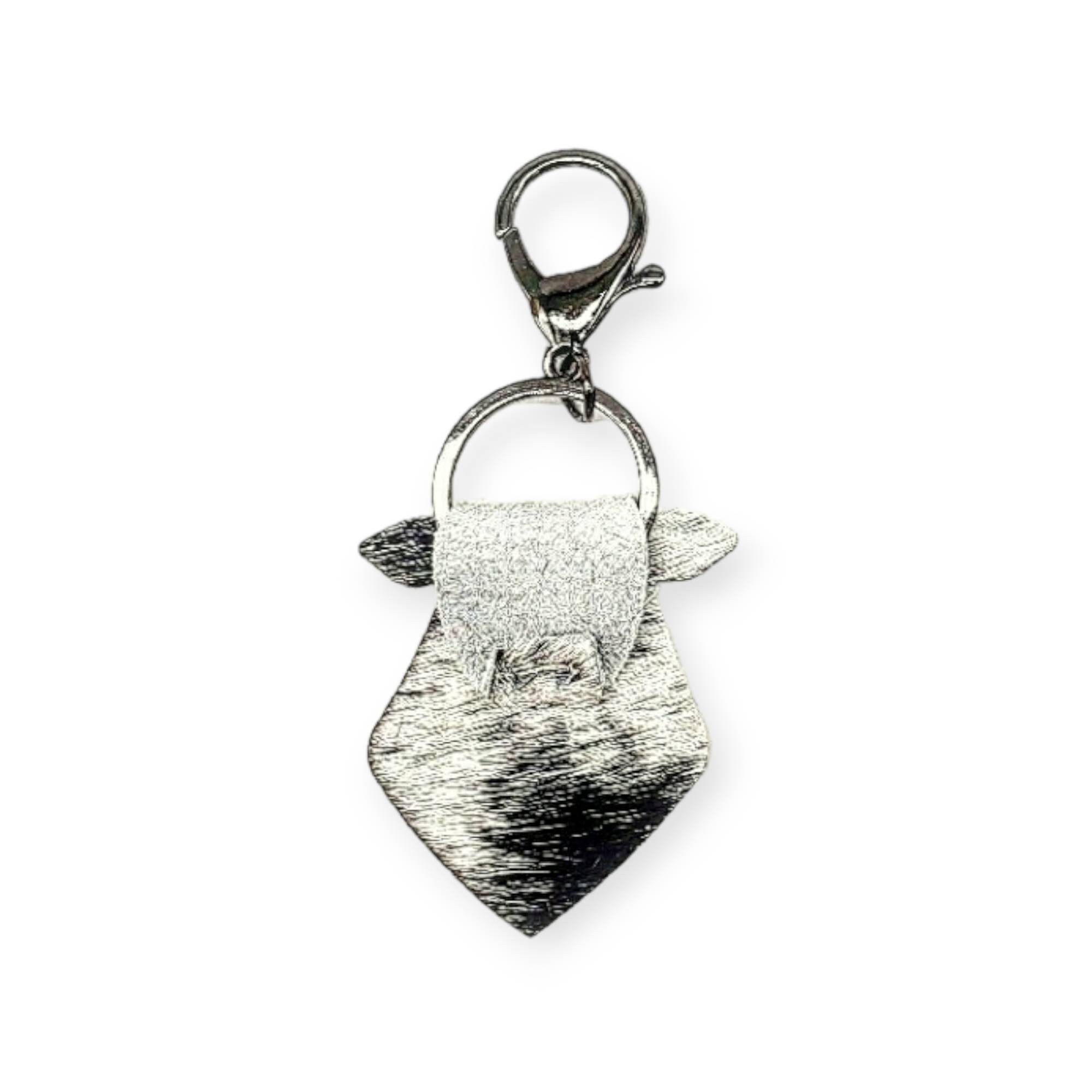 Highland Cow Black and White Keychain – Hunt + Chase