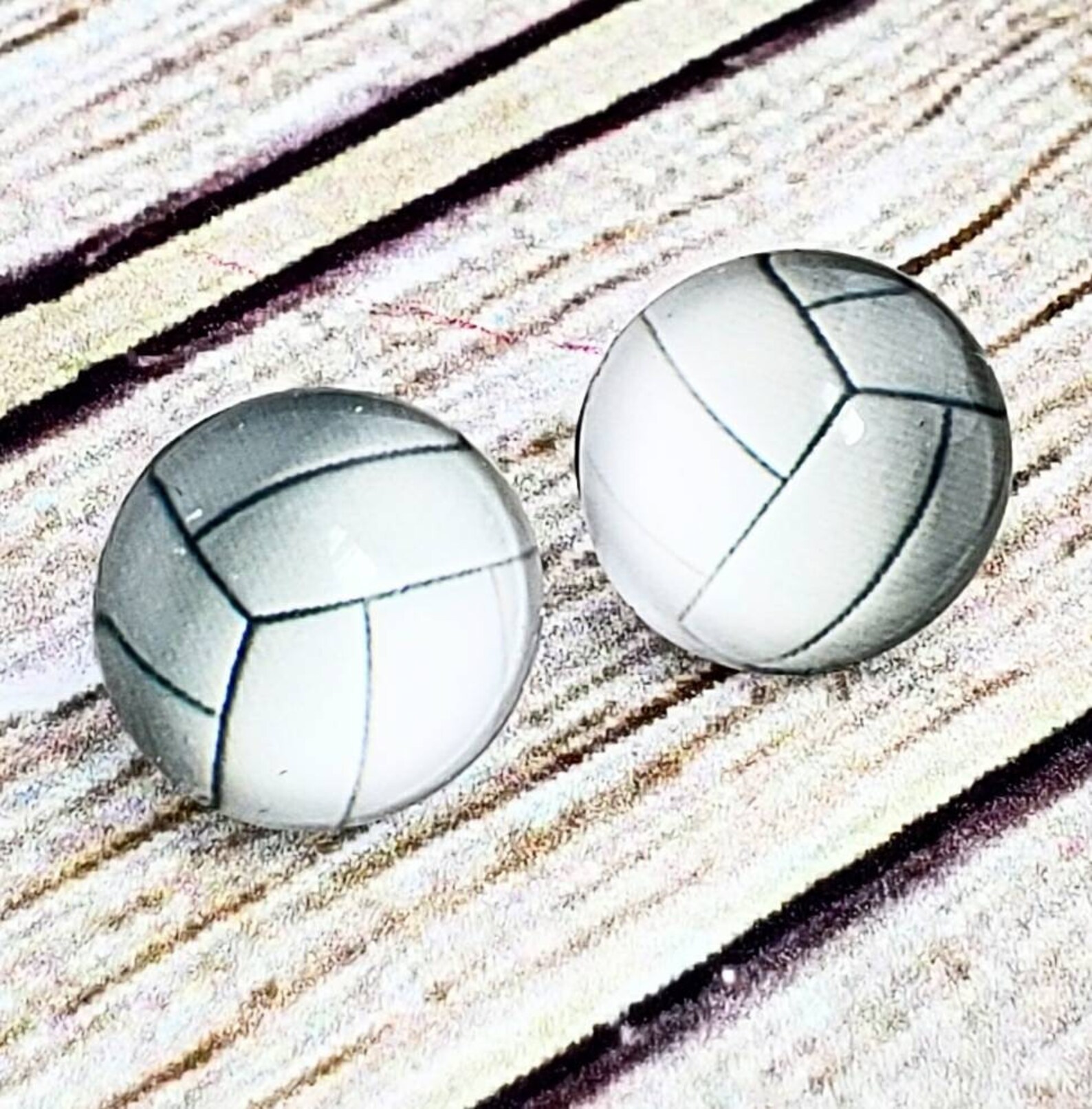 Volleyball Post Earrings Volleyball Stud Earrings Volleyball Etsy