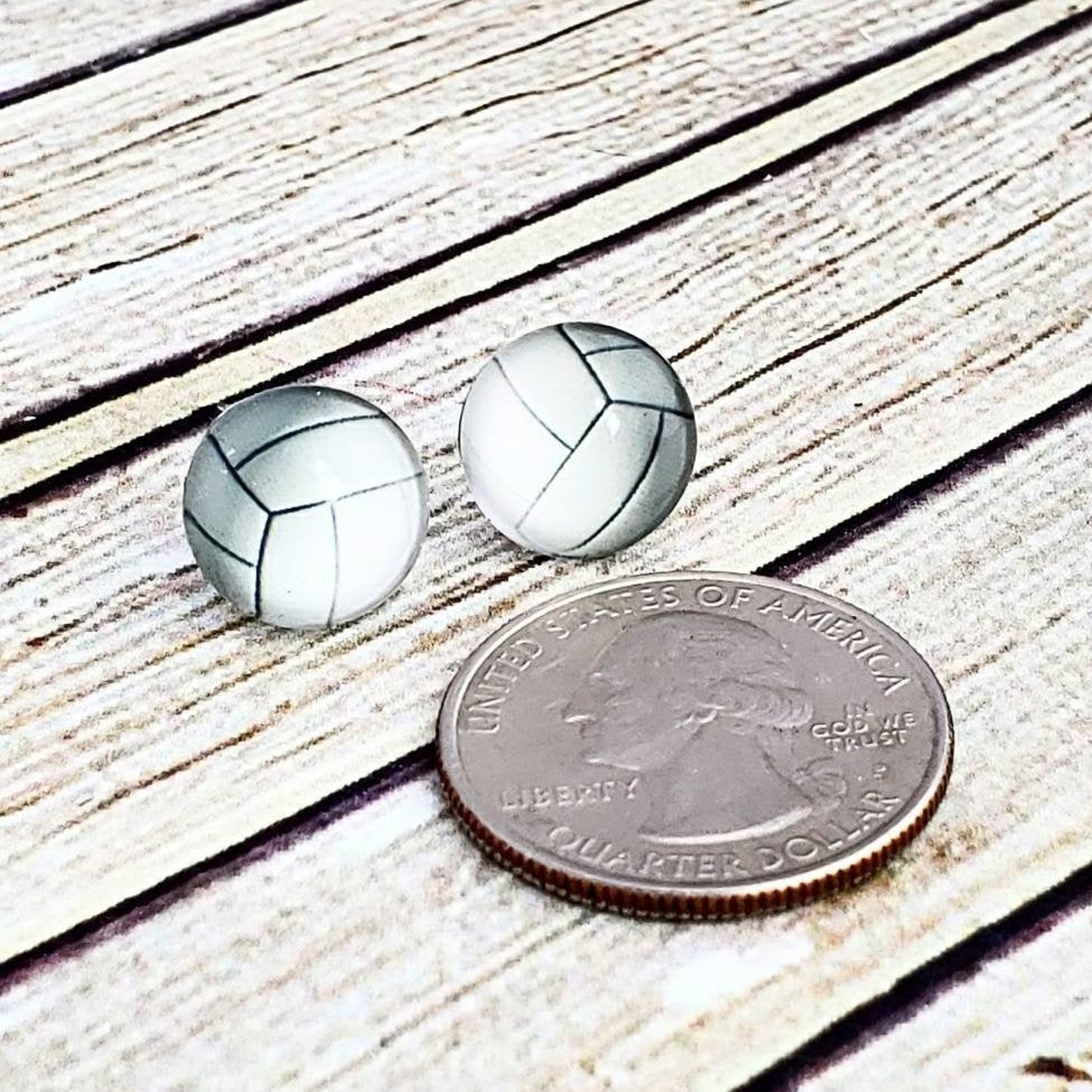 Volleyball Post Earrings Volleyball Stud Earrings Volleyball Etsy