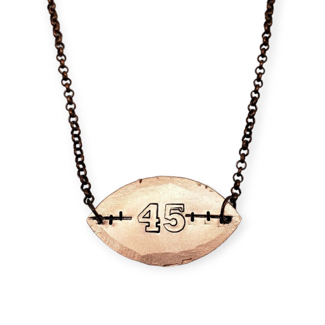 Custom Football Mom Necklace Football Jewelry Football Etsy