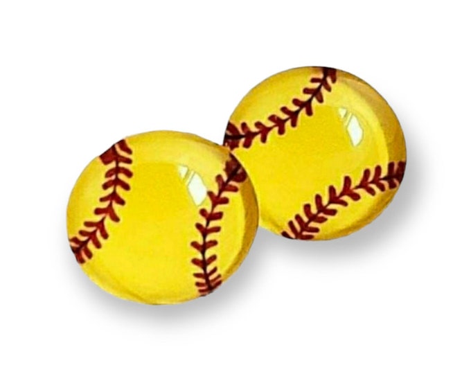 Softball Earrings Softball Jewelry Softball Mom Sports Etsy