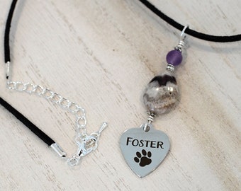 Rescue Jewels Animal Foster Paw Print Necklace