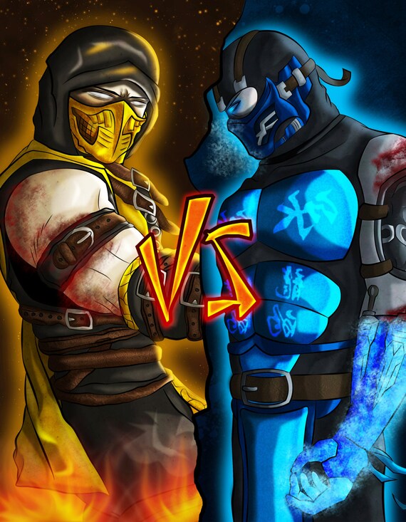Mortal Kombat X Scorpion Vs Subzero Etsy