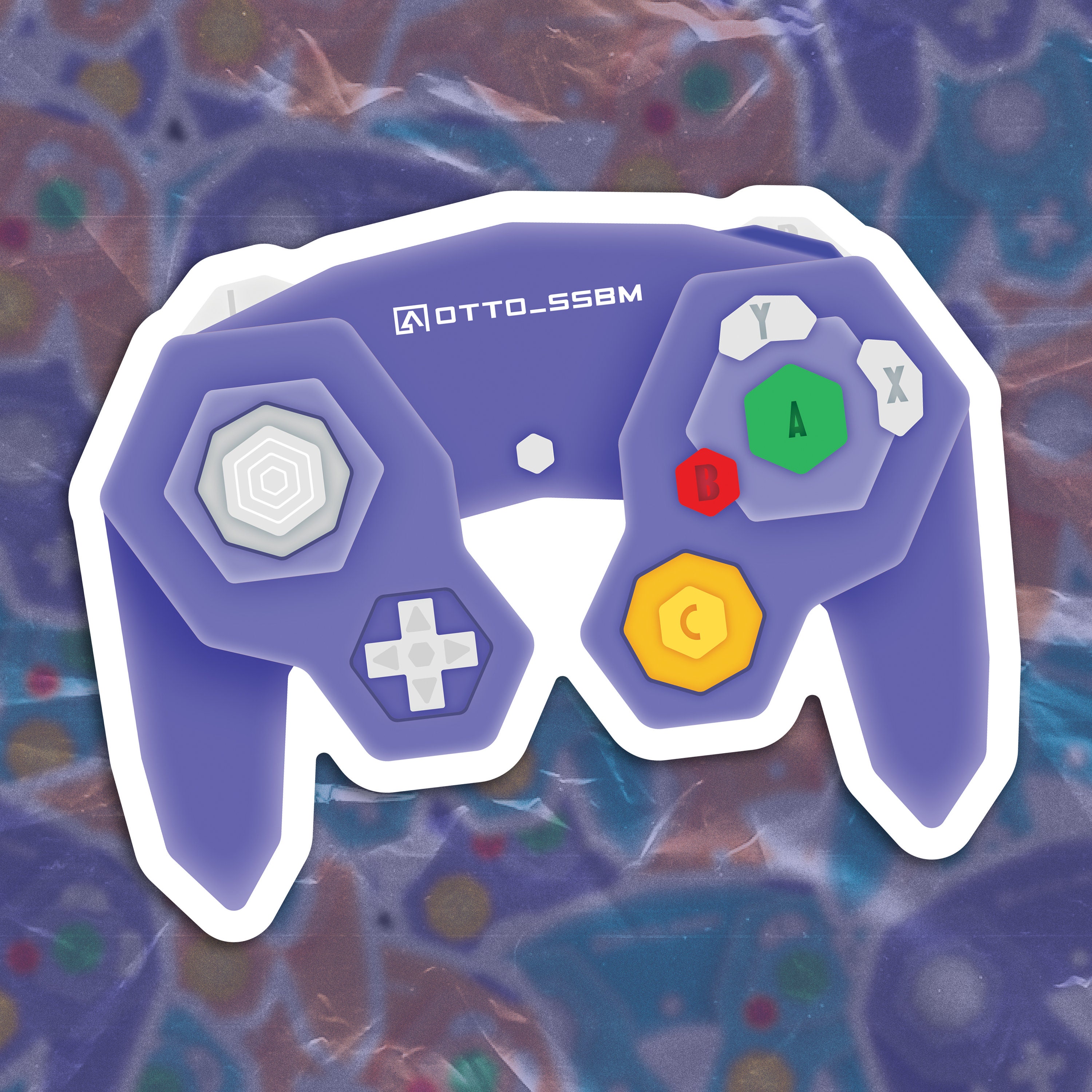 Gamecube Controller Stickers - Indigo, Orange, Emerald Blue - Etsy