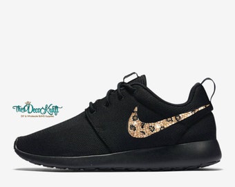 black glitter nike shoes