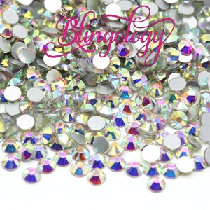 1440 Pcs Crystal AB Flat Back Rhinestones Crystal Wholesale Bulk Loose Flatback  Rhinestone Crystals Glass Beads 2mm 3mm 4mm 5mm 6mm 7mm 