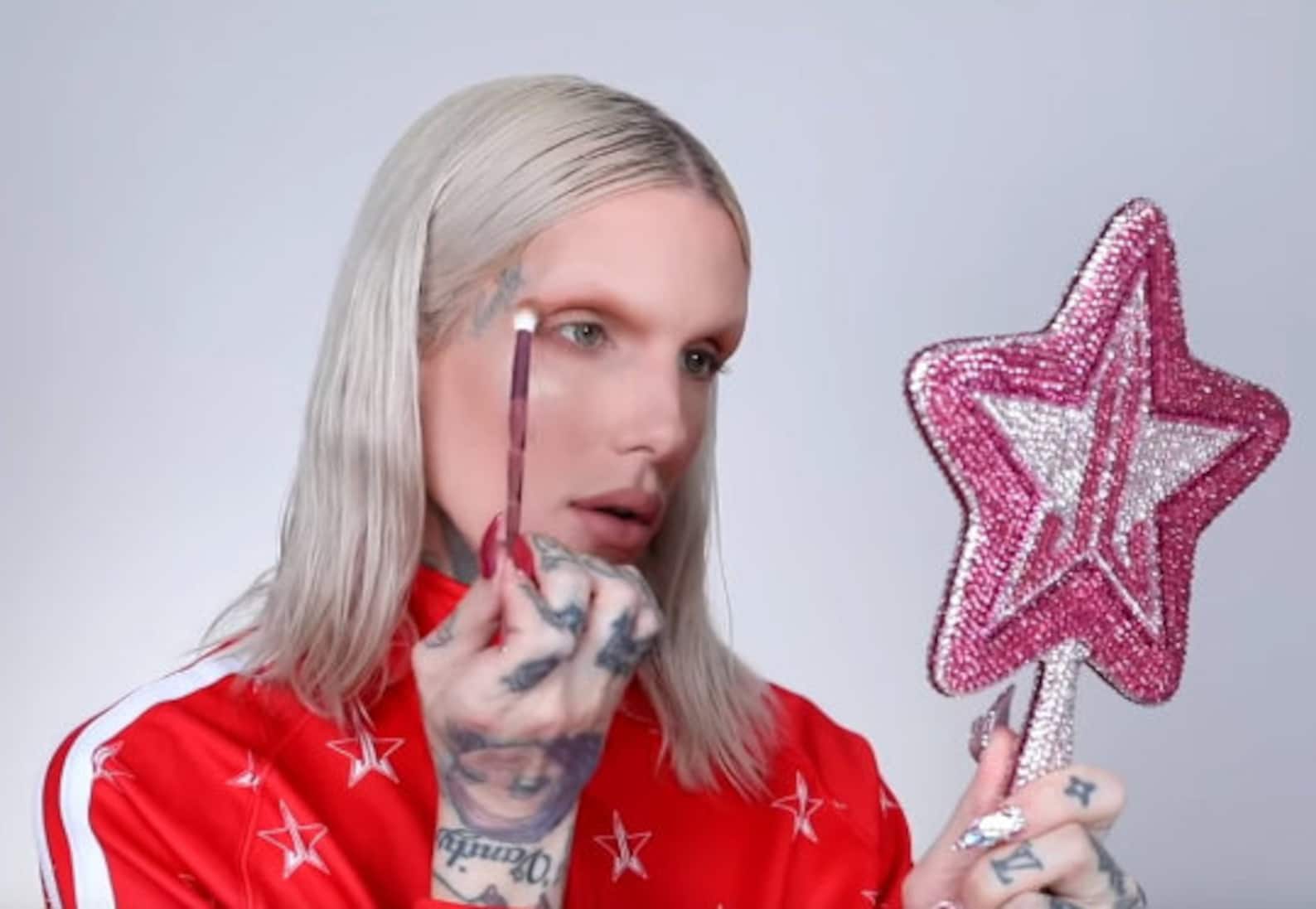 Jeffree Star Star Handheld Beauty Mirror Custom Crystal Bling Etsy