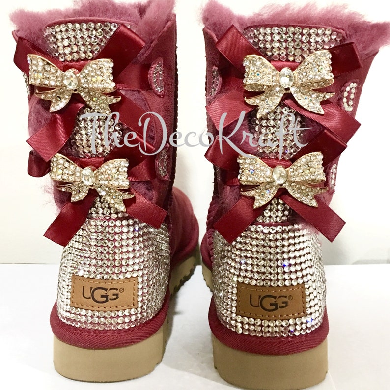 Bling Ugg Bailey Bow Women's Custom Ugg Boots Etsy