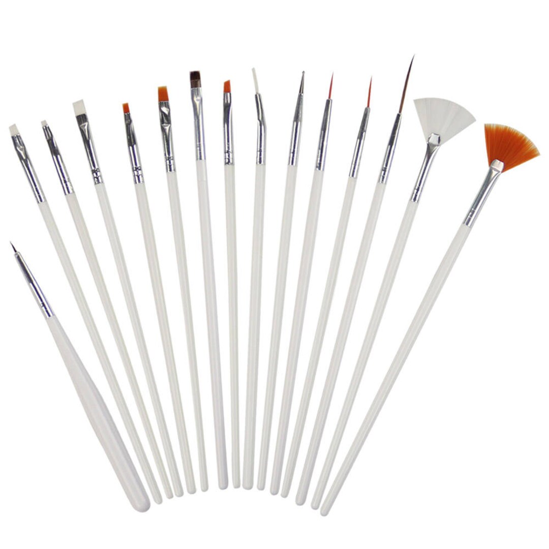 15 Pieces Nail Art Brush Set Nail Crafts Painting Drawing Etsy