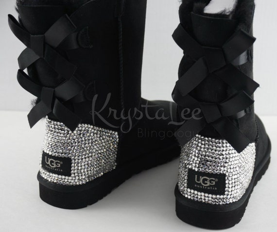 ugg bling boots black