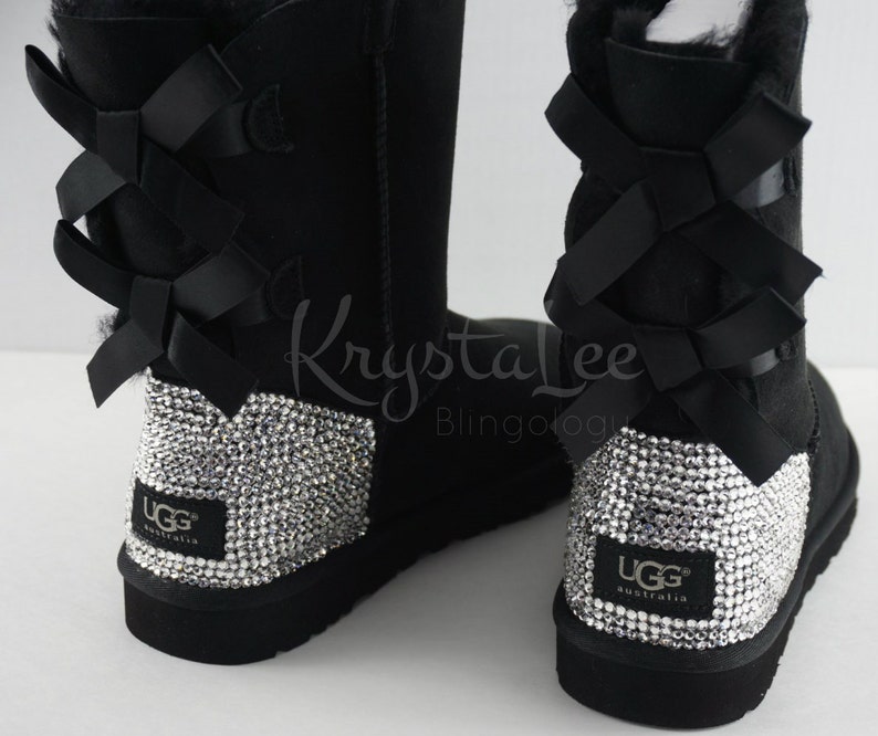 black uggs with the bows