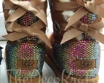 Bling Ugg Bailey Bow Women's Custom 