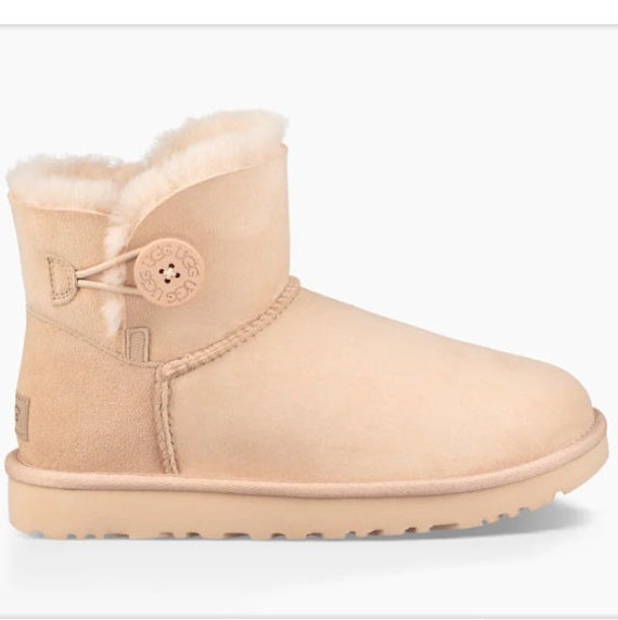 Bling Ugg Bailey Button Mini Women's Custom Chocolate Ugg - Etsy