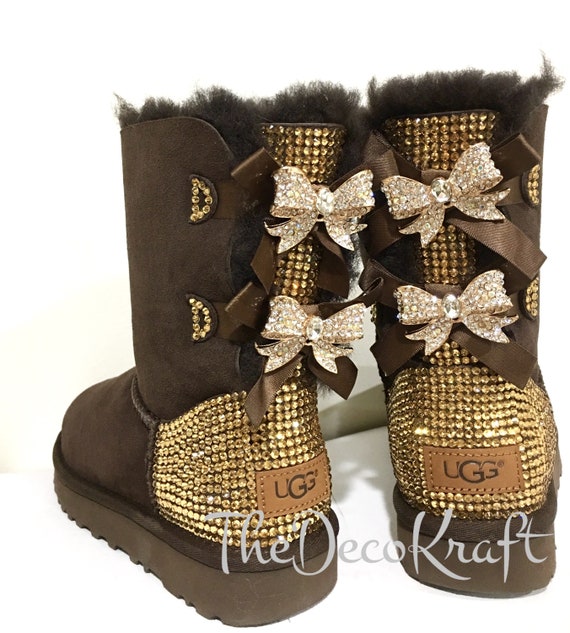 Bling Ugg Bailey Bow Women's Custom 