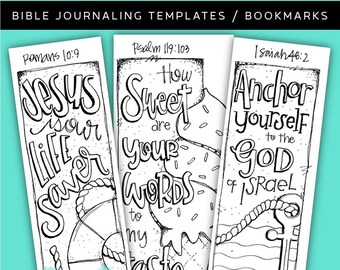 Soul Inspired -  'Sweet Summer' Bible Journaling Templates / Bookmarks - digital download