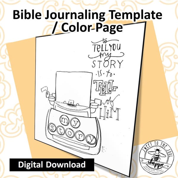 Scripture Color Page / Journaling Template "Mark 16:15"- digital download