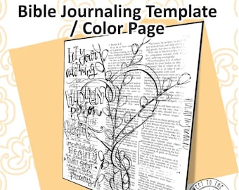 Scripture Color Page / Journaling Template "1 Peter 3:3"- digital download
