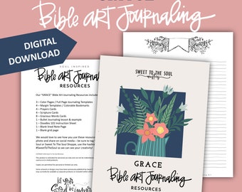 Soul Inspired -  'GRACE" Bible Art Journaling Resources- digital download