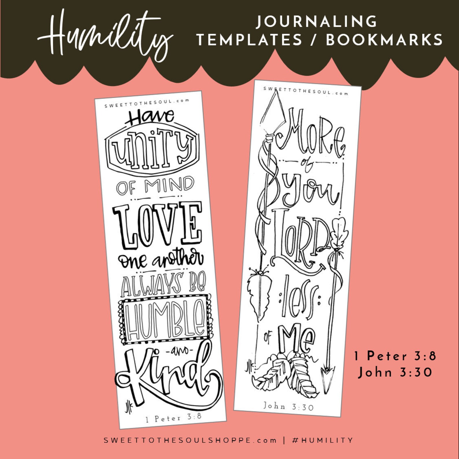 Soul Inspired 'humility' Bible Journaling Templates - Etsy