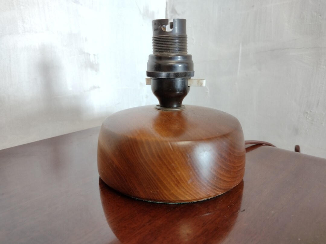 Vintage Teak Lamp Base 1960s Modernist Mid Century Etsy