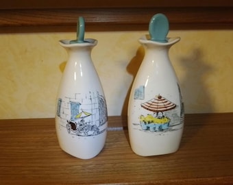 Midwinter Cannes Oil and Vinegar Set 1960s Terence Conran Fashion