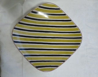 Vintage UPSALA EKEBY Mari Simmulson STRIPED Plaque