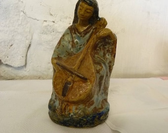 Early Gertrud Kudielka Sculpture Wiener Werkstatte Cello Stoneware 1930s Hjorth Denmark Danish