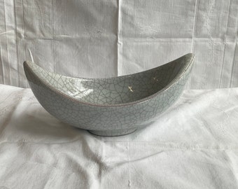 Karlsruhe Ceramic Vase by Friedgart Glatzle Crackle Glaze Modernist design