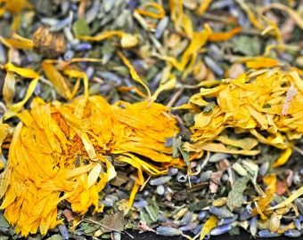 Thé de bain | Remède de sage-femme | Calendula & Hamamélis | Sels de bain aux herbes | Sac de bain réutilisable | Siège de bain | Guérison post-partum