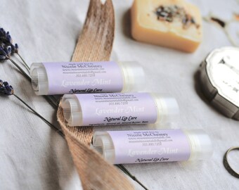 Lavender Mint Lip Balm | Luxurious Herbal Chapstick | Best Lip Balm | Soothe Dry Chapped Lips | Preventative Lip Care | Healthy Lips