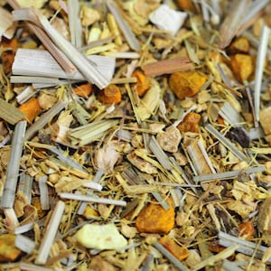 Turmeric & Ginger herbal infusion | Organic Artisan Handcrafted Herbal Tea | Premium Quality Loose Leaf Tea | Anti-inflammation | Detox Tea