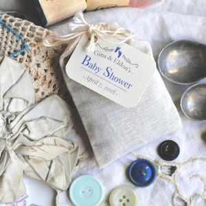 PERSONALIZED Organic Lavender or Rose Favors | Custom Herbal Toss Bag | Wedding, Bridal Shower, Baby Shower, Party Favor