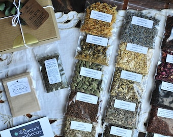 DIY Tea Kit | Make Your Own Tea Blends | Organic Teas and Herbs with Tea Bags | Tea Project | Best Tea Lover Gift | Christmas Gift