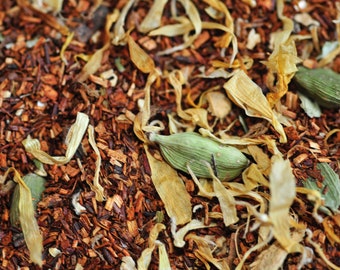 Royal's Chai tea | Rooibos & Cardamom | Organic Artisan Handcrafted Red Tea Blend | Premium Quality Loose Leaf Tea | Caffeine Free