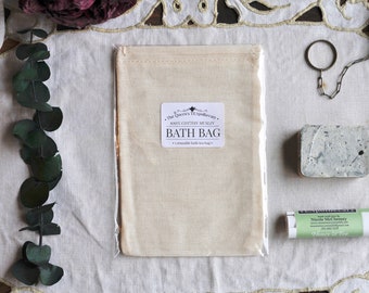 Bath Tea & Bath Salts bag | 100% Cotton Muslin | Eco-Friendly | Reusable | 1 count or BULK
