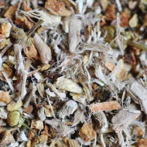 Healer&#39;s Throat herbal infusion | Organic Slippery Elm & Lemon | Artisan Handcrafted Herbal Tea | Premium Quality Loose Leaf Tea | Cold Care
