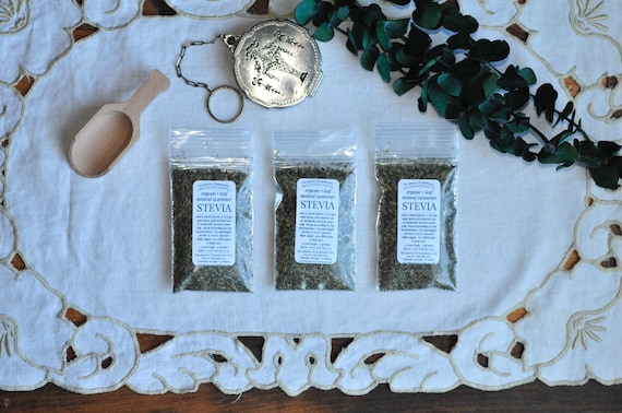 organic sweet Stevia leaf | dried herb | Premium Quality Herbals | natural sweetener | calorie free | sugar free