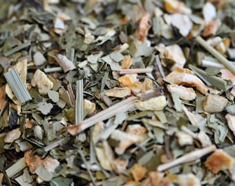 Thé yerba maté du guérisseur | Yerba maté, citron et gingembre | Thé artisanal biologique artisanal | Thé en vrac de qualité supérieure