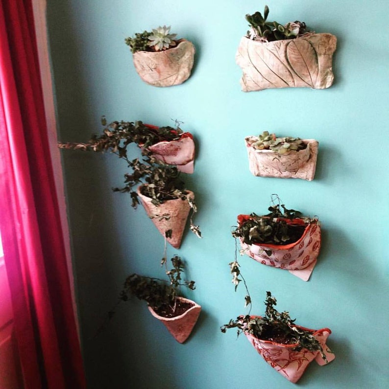 succulent pot, Plant Pocket Pot Planter leaf pot plant pot Indoor or Outdoor Planter small plant planter Wall Planter Leaf Planter